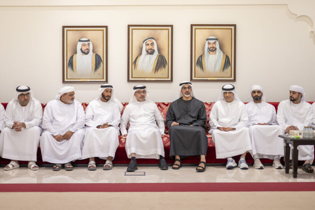 Khaled bin Mohamed bin Zayed, Hazza bin Zayed offer condolences to family of national duty martyr Abdalla Shamis Almenhali