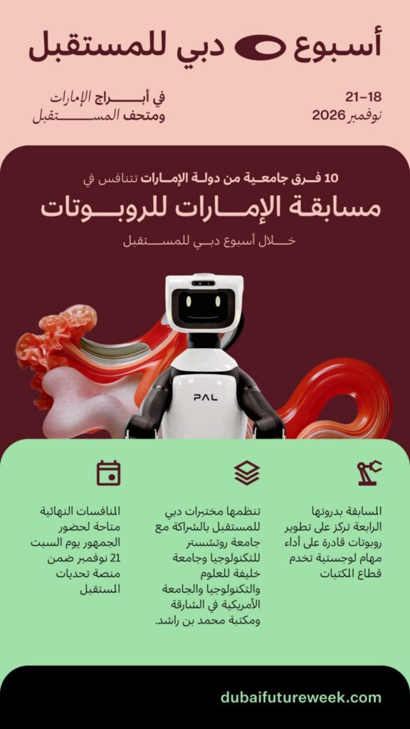 10 university teams to compete in Emirates Robotic Competition finals during Dubai Future Week 2026