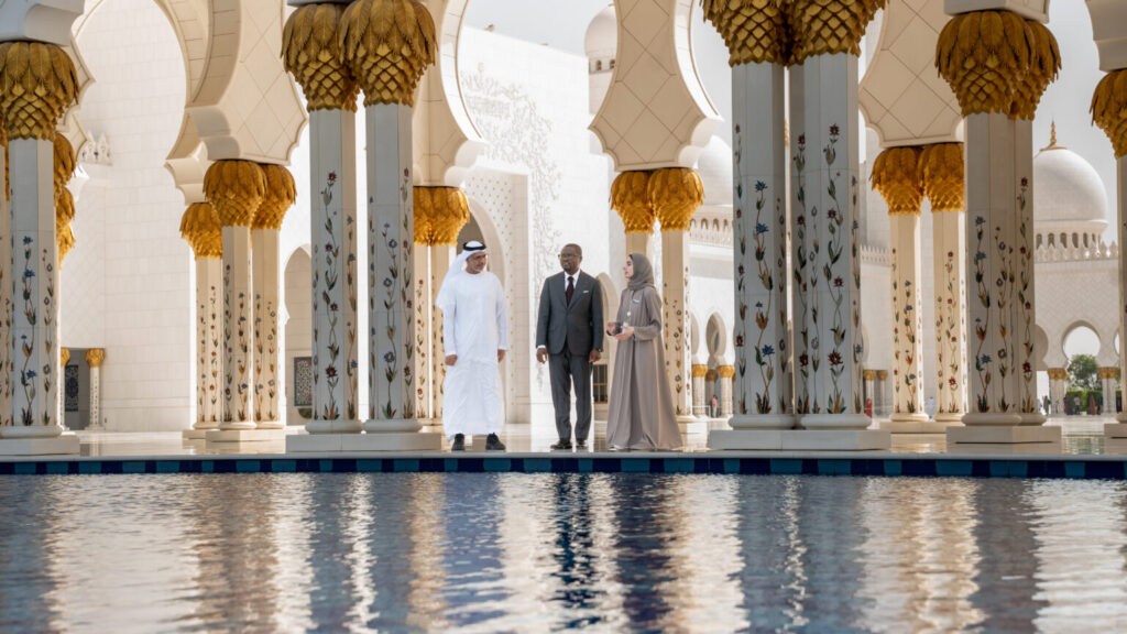 President of Benin visits Sheikh Zayed Grand Mosque in Abu Dhabi