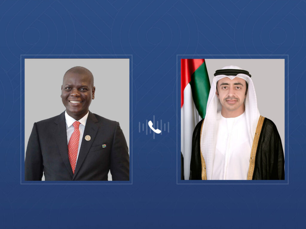 Abdullah bin Zayed, South African Minister of International Relations and Cooperation discuss bilateral ties, regional developments